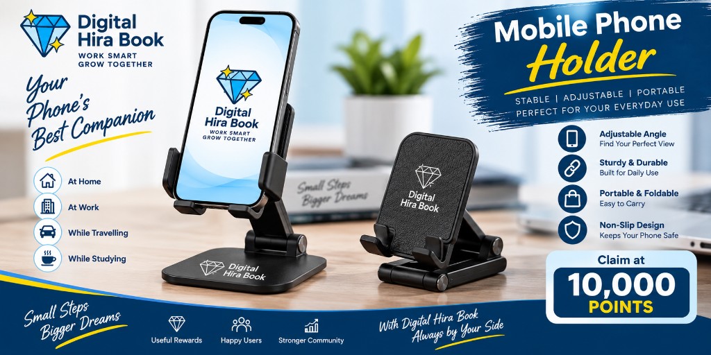 Digital Hira Book Mobile Phone Holder – Branded Adjustable Phone Stand