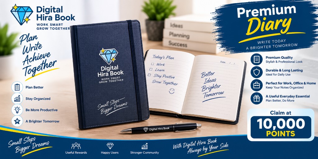 Digital Hira Book Premium Diary – Branded Daily Planner Notebook
